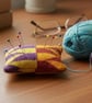 Geometric Pin Cushion made from Kente African fabric
