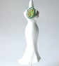 Brooch pin, oval, beaded, fabric, Edith - Image 4