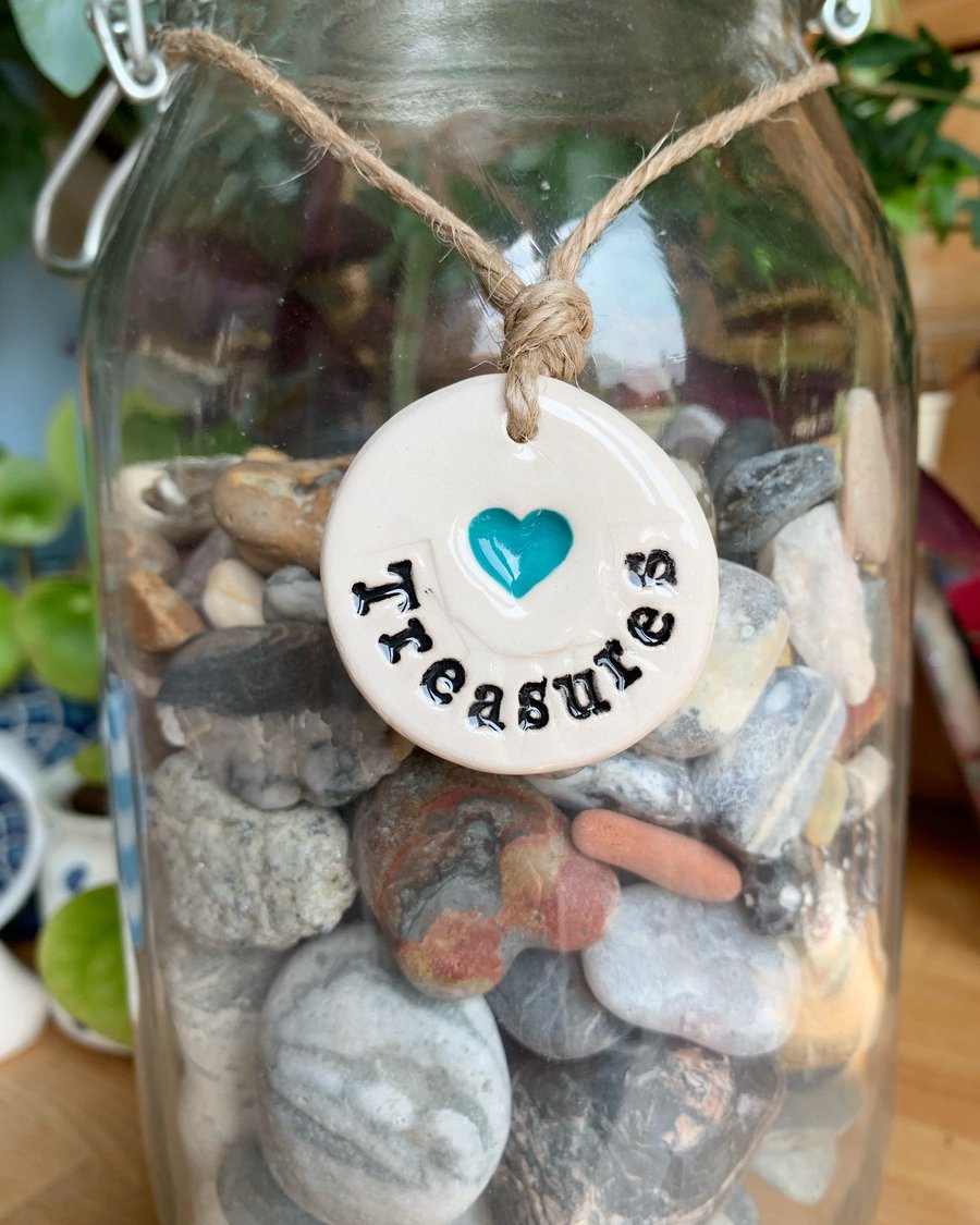 Ceramic Treasures Tag and a Heart Tag