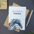 Black Cockapoo Card; Personalised for any occasion