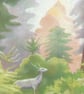 Redwood Forest drawing - beautiful trees, California art  - Image 3