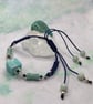 Navy macrame bracelet with amazonite stones - Image 1
