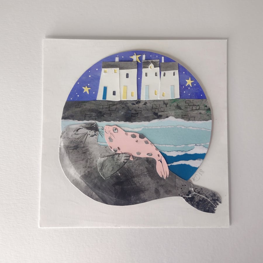 Mama and Baby Seal Wall Art Folksy