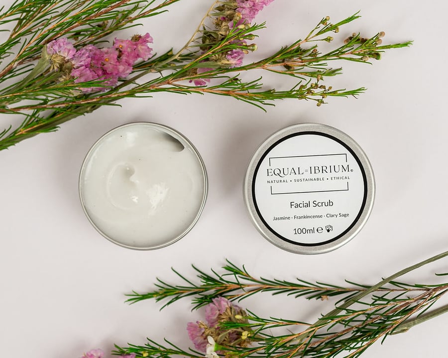 Zero Waste Facial Scrub -Jasmine, Frankincense and Clary Sage
