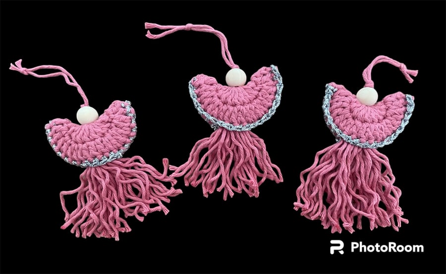 Boho Angel Ornament, Christmas Angel, Guardian Angel, Rustic Angel