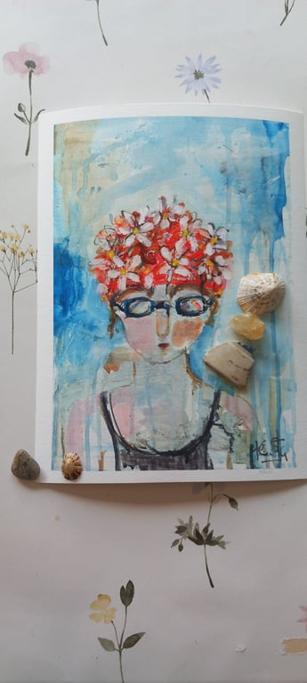 Limited edition print.  'Wild swimmer' 