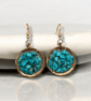 Magnesite Copper Geode Earrings - Free Postage - Image 5