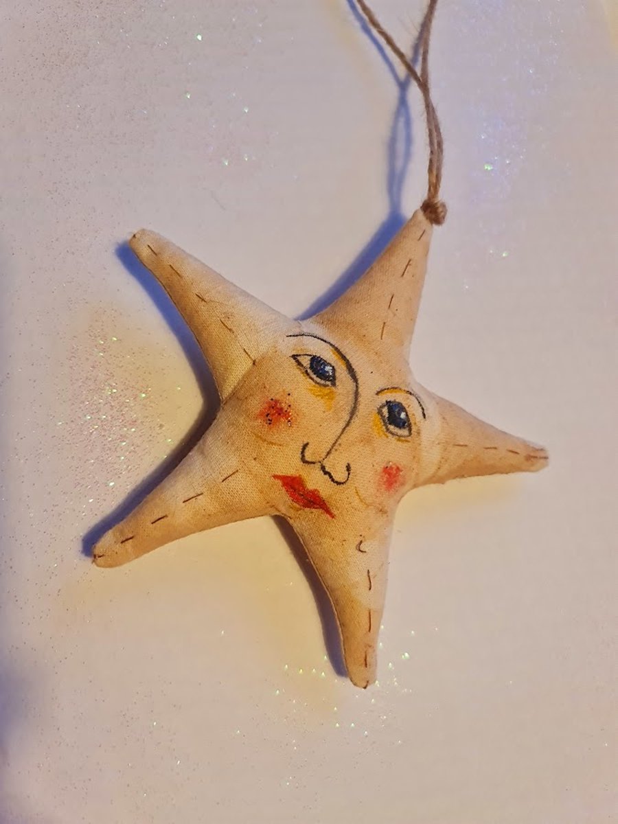 Handmade hanging twinkle star