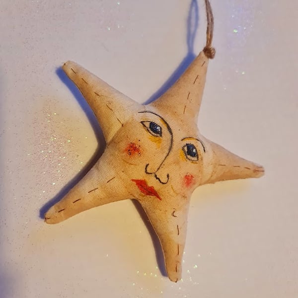 Handmade hanging twinkle star