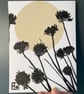 Botanical art, Garden Chives, shadow painting, original artwork, signed - Image 1