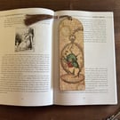 Bookmark, wooden decoupage bookmark, White Rabbit
