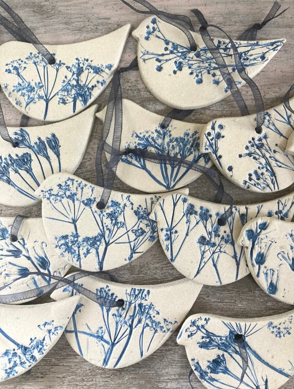 Ceramic Hanging Bird Decoration