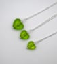 green glass heart pendant necklace - Image 2