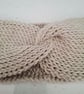 Crocheted ear warmer - putty grey - Image 3