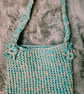 Natural jute and yarn, the Aqua the coastal edition shoulder bag 