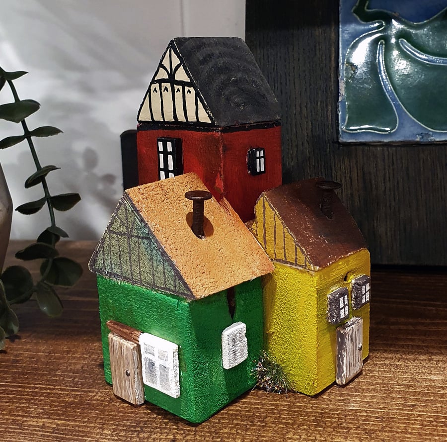 Wonky Driftwood Buildings