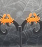 Resin Crab Stud Earrings, Glitter Sparkle Finish - Image 7