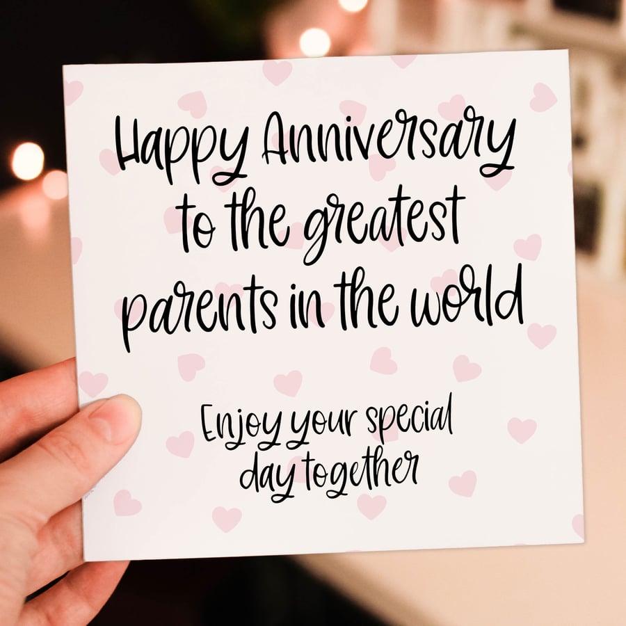 Anniversary card: Greatest parents in the world