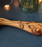 Bespoke custom order for Rini - Hand carved cherry wood wedding cake knife - Image 3