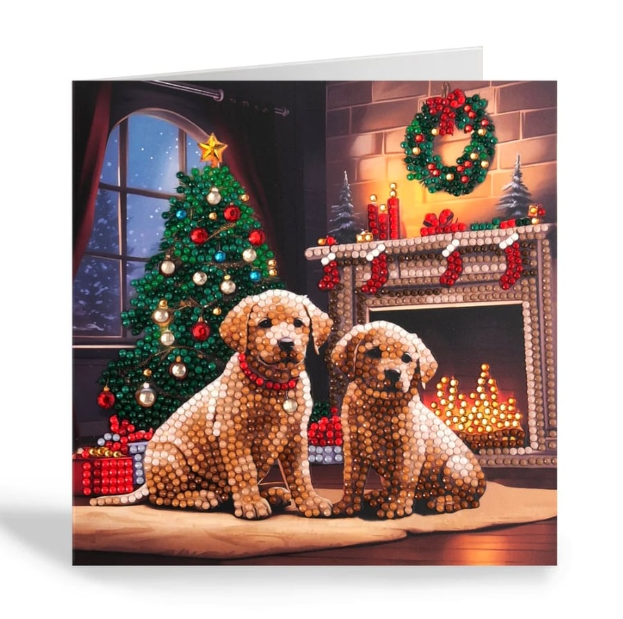 Xmas dog craft buddy diamond painting kit