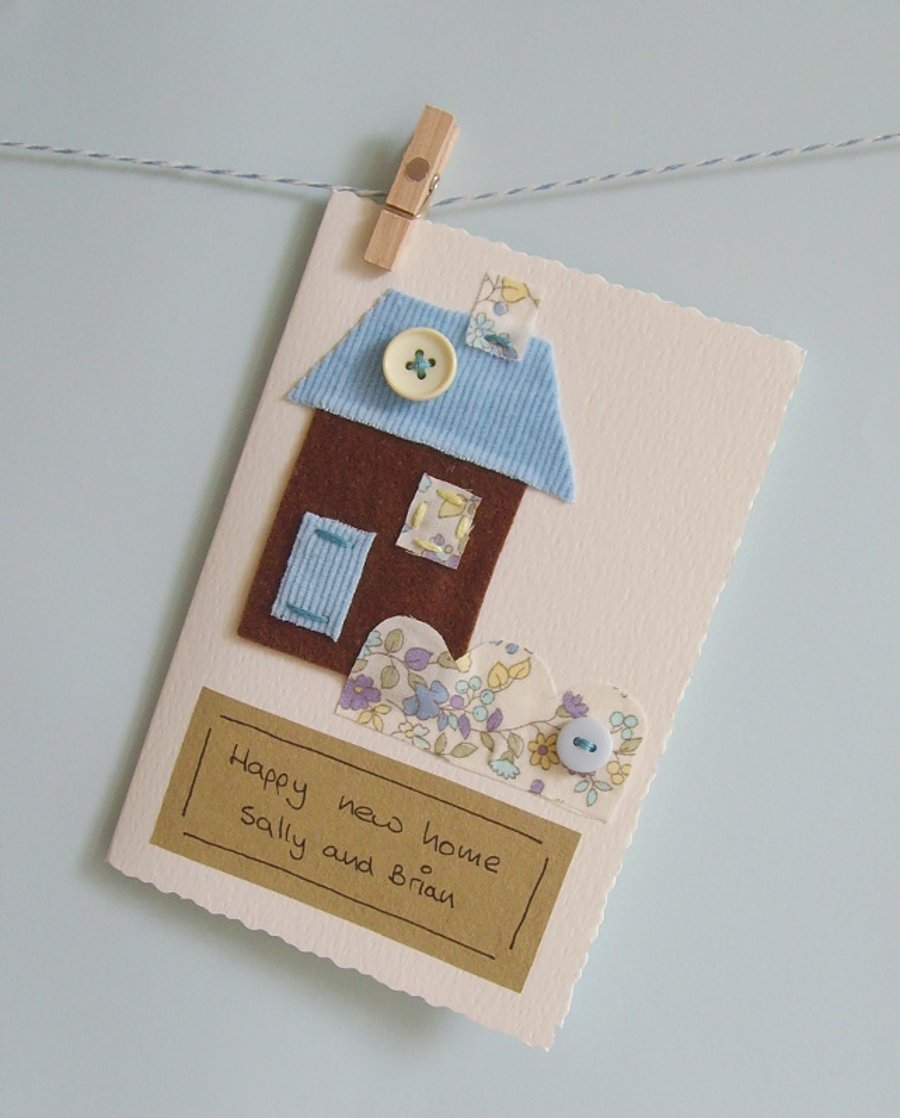 New home card Handmade with your own message.