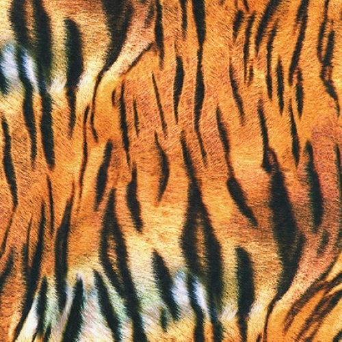 Fat Quarter Animal Kingdom Tiger Wild Animal Print 100% Cotton Quilting Fabric