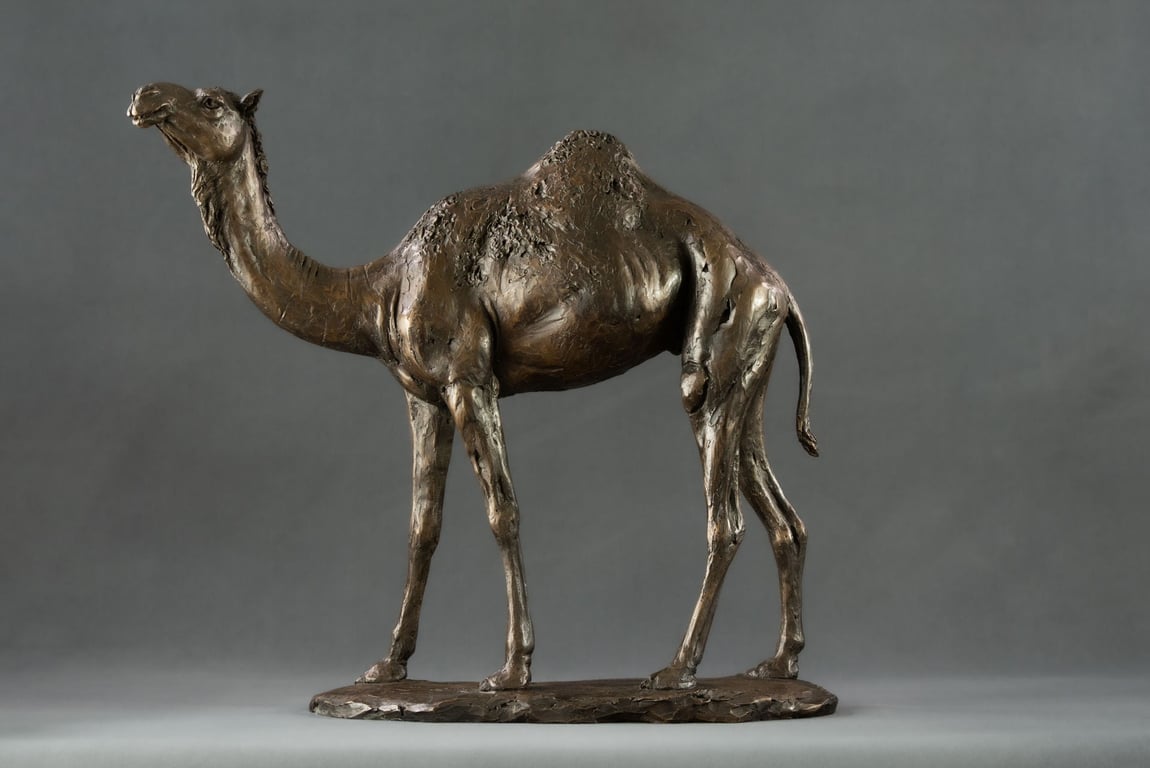 Camel Statue Bronze Resin Sculpture Dromedary Arabian Camel Sculpture