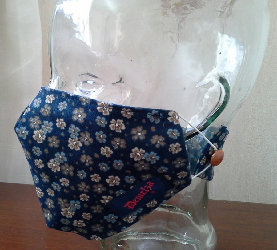 SALE ADULT FREE SIZE Face Covering & Ear Protector Band 100% Cotton 