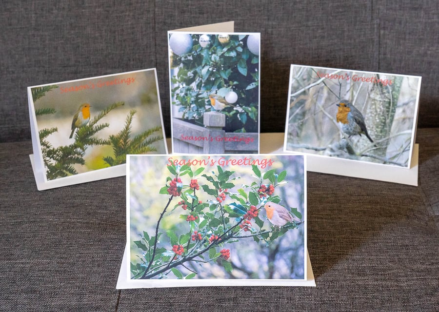 Pack of 8 Robin Christmas Cards