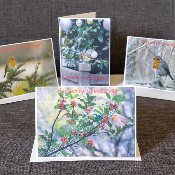 Pack of 8 Robin Christmas Cards