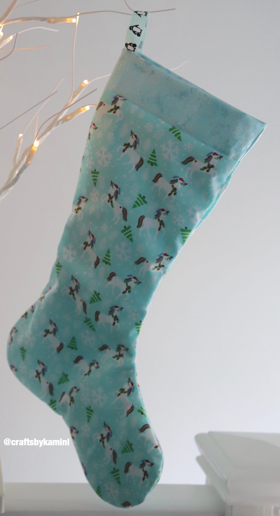 Snowy Unicorn Stocking