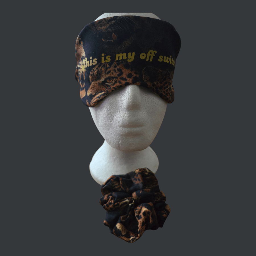 Sleep eye mask and matching scrunchie
