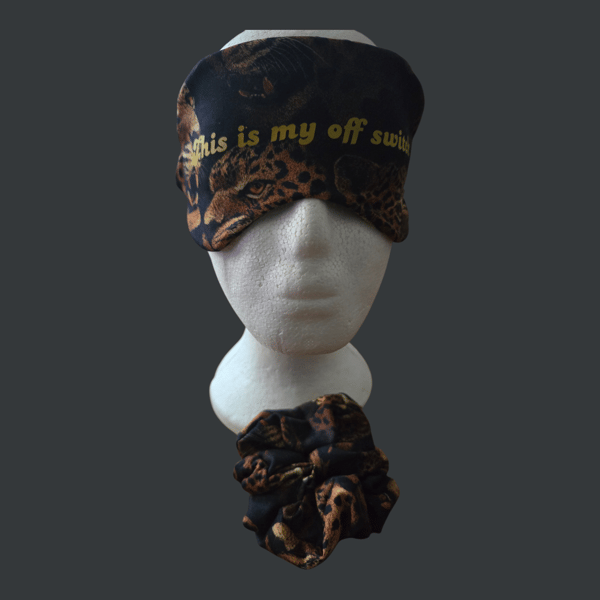 Sleep eye mask and matching scrunchie
