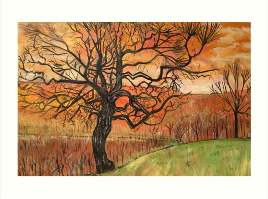 ‘The Dancing Tree’ Art Print By Sally Anne Wake Jones