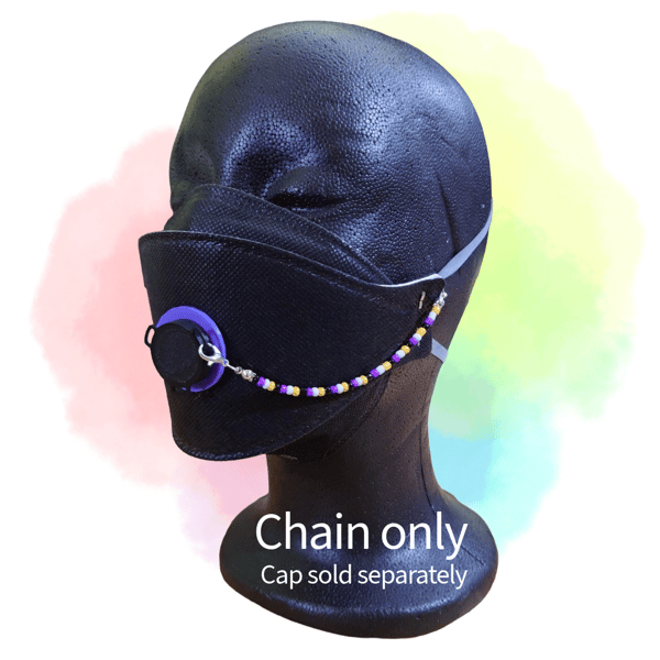 Nonbinary pride SIP valve keeper - CHAIN ONLY