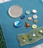 Seaside Blue - Slow Stitching kit with vintage and reclaimed textiles - Image 4