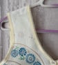 Top, Sleeveless, Repurposed Embroidered Linen  STH 0004 - Image 6