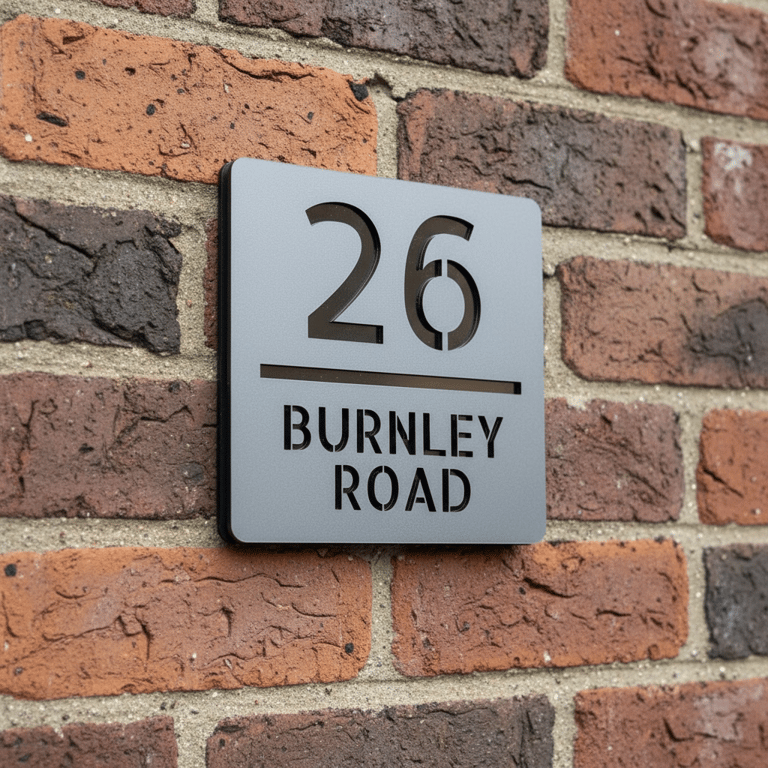 Modern Acrylic House Number Sign Personalised Door Number 