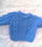 Baby's Aran Cabled Trousers and Jumper Set, Baby Shower Gift, Baby's Outfit - Image 2
