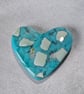 Fused Glass Pocket Heart UK handmade - Cloudy Aqua and Vanilla - Image 2