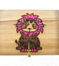 Lion Decorated Wooden Trinket Keepsake Box 17cm - Image 4
