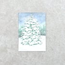 Original Watercolour ACEO Winter Tree
