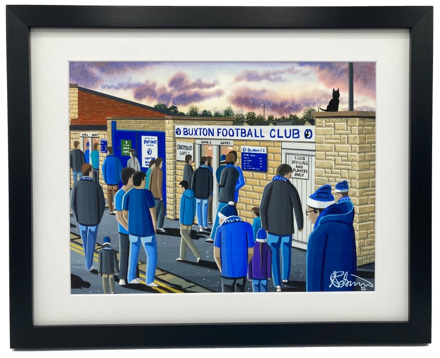Buxton. Framed & Unframed Fine Art Print, Football Club FC, Stadium Gift