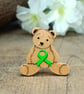 Non-Hodgkin Lymphoma Awareness Bear Pin, Handmade Teddy Support Brooch