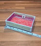 Desk tray for small items - pink, green, and red with geometric motifs - Image 4