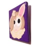 Rabbit Fridge Magnet - original magnetic art of cute white and brown bunny - Image 4