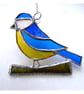 Bluetit Suncatcher Stained Glass British Bird Handmade Blue Tit  - Image 8