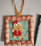 Dancing Gingerbread Girl in Frame Christmas Card with hanging loop - Image 9