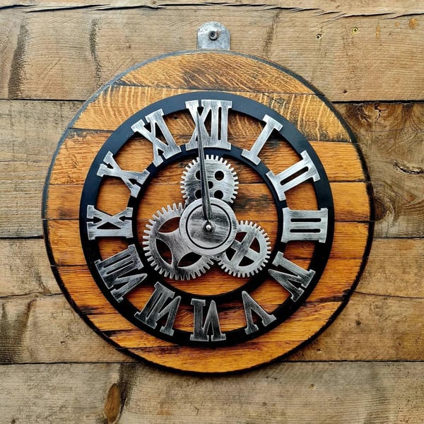Large Wall Clock Steam Punk Clock