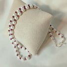 Fresh Water Pearls & Garnet Necklace